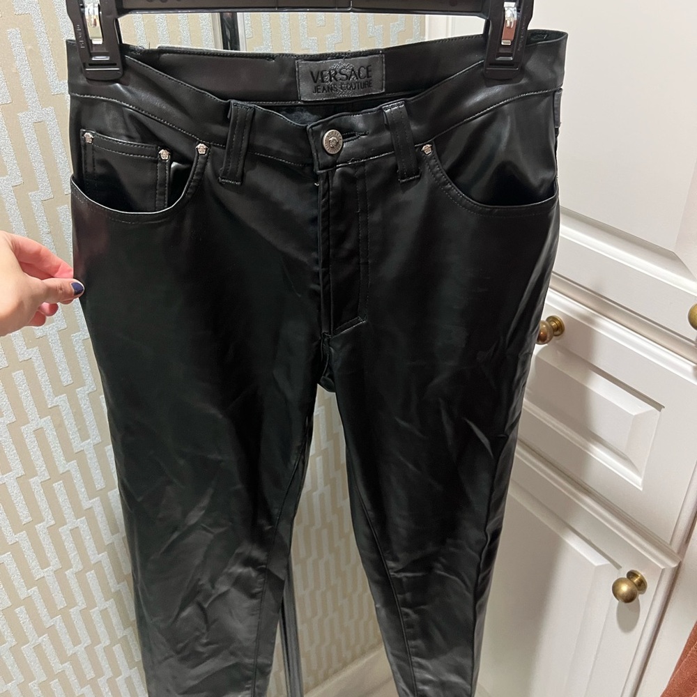 VERSACE LEATHER PANTS size 28